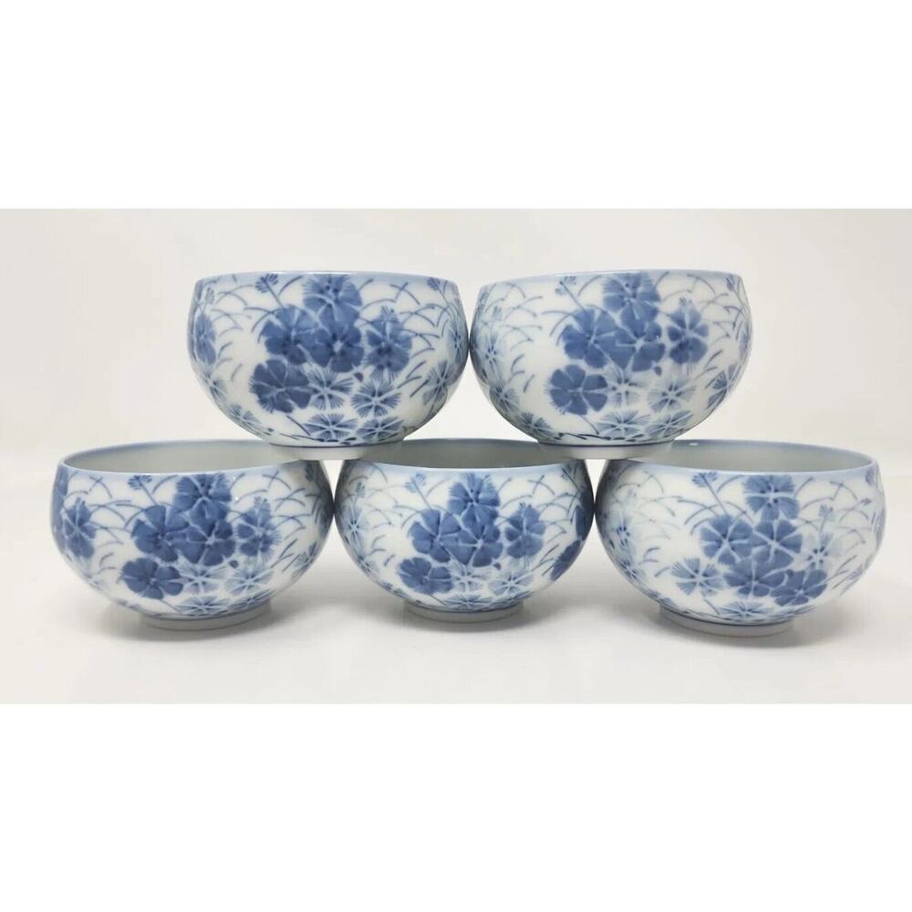 Vintage Handleless Sake‎ Tea Cup Mug Japan Set of 5 U133